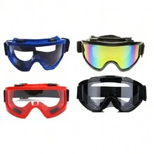 1pc Black Wraparound Eyeglasses Ideal For Outdoor Cycling - Multicolor - View 1