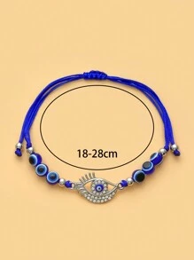 12pcs Vintage Devil's Eye 12 Mixed Heart Hand Of Treasure Blue Braided Bracelet Cute Good Luck Amulet Bracelet Gift For Girls Jewelry Wholesale Valentines