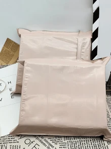 50个咖啡色快递袋，印有简洁百搭的标语和图案，适合学校、办公室、礼品、商务快递包装情人节