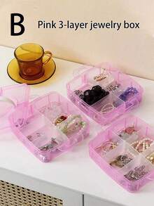 1 pezzo Scatola di immagazzinaggio per accessori di pittura a diamante a 3 strati, 18/28 scomparti, contenitore trasparente per perle di pittura a diamante, adatto per gioielli, cucito, diamanti per unghie, ricamo, ideale per fai da te, scatola per gioielli, scatola regalo, collane, orecchini, anelli, scatola per orologi