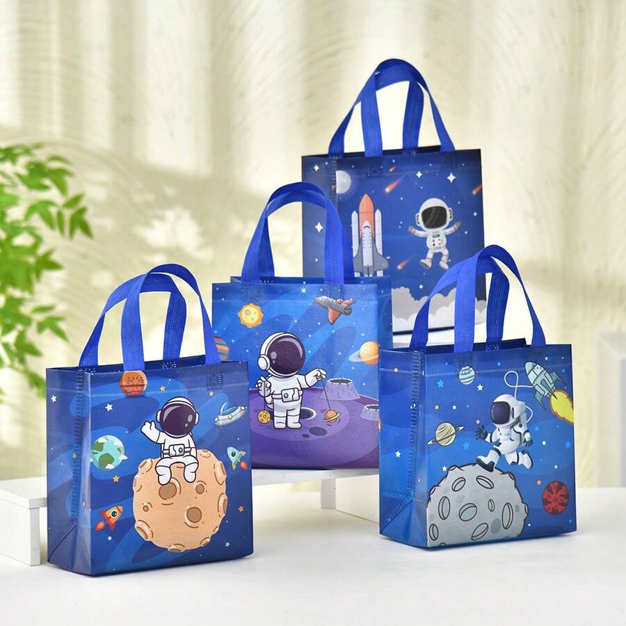 8 chiếc 23 * 22 * 11cm Túi quà tặng và mua sắm không dệt của phi hành gia vũ trụ - Nhiều màu - Xem 1