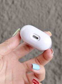 定制可爱文字纪念TPU软耳机壳，适用于苹果1/2代，男女通用时尚设计