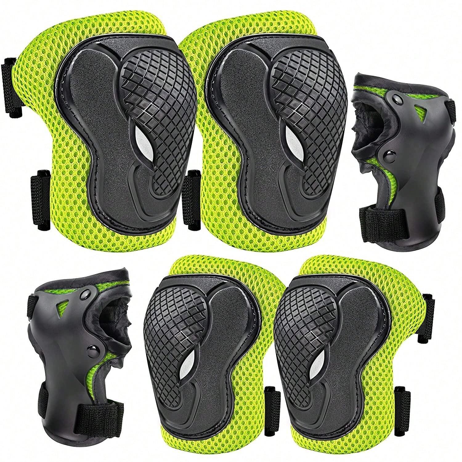 Knee Pads Elbows Pads Wrist Guards 6 In 1 Protective Gear Set For