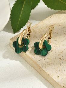 1 对新款波西米亚风格彩色亚克力花朵可拆卸吊坠耳环，设计简约甜美，适合春夏约会和派对，是适合女性情人节、妈妈、母亲、母亲节、礼物的可爱耳饰 - 花朵耳環 - 查看 9