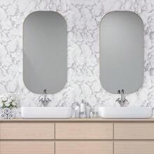 防水大理石紋接觸紙黑白灰色壁紙，剝離式高光澤大理石自粘接觸紙，適用於檯面、廚房櫥櫃、浴室裝飾 - 彩色 - 查看 3