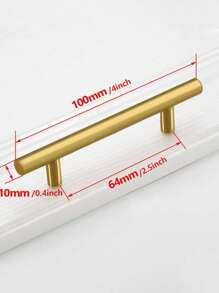Golden Handle Stainless Steel Kitchen Cabinet Door Knob Furniture Drawer Pull Hardware Pulls T Bar Handle - Multicolor - View 8