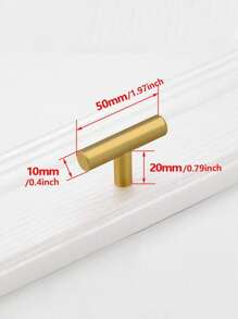 Golden Handle Stainless Steel Kitchen Cabinet Door Knob Furniture Drawer Pull Hardware Pulls T Bar Handle - Multicolor - View 7