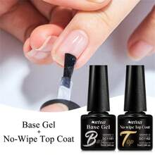 4Pcs/Set Complete Nail Care Set - Nail Prep Dehydrator, Acid-Free Primer, Top & Base Coat Function Gel Healthier Nails And Long-Lasting Polish