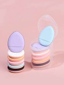 6pcs/10pcs Finger Puff Mini Cushion Powder Puff Makeup Sponge, Dry & Wet Dual-Use Foundation, Non-Absorbent,Cheap,Stocking Stuffers,Makeup,Makeup Tools,Cheap Stuff,Gifts,Gifts For Women,Christmas Gifts - Multicolor - View 8
