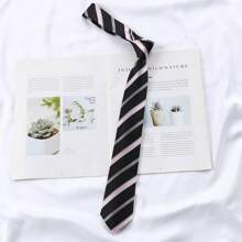 1 件格子条纹手工领带，日式风格，适合日常佩戴，校园风，毕业照拍摄男士领带