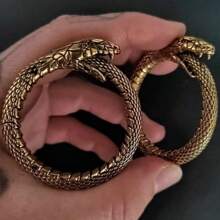 1pc 6mm Stainless Steel Snake Shaped Earring, Suitable For Stretched Ear Piercings, Ear Gauges, Earrings, Body Jewelry, Women's Accessories - Sanke - View 12