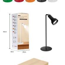 4-In-1 Multi-Functional Magnetic Charging Desk Lamp Dormitory Bedside Lamp Small Desk Lamp Reading Lamp For Student Study Desk Eye Protection Clip Commercial Desk Lamp Working Desk Lamp - White - View 2