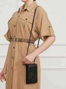 MIYIN Women's Fashion Retro Style Small Zipper Crossbody Bags With Adjustable Shoulder Strap PU Vintage Cell Phone Purse Wallet With Credit Card Slots Minimalist Casual Shoulder Bag Clutch Purse For Woman For Shopping, Working, Traveling, Hiking.(Black) IPhone Bag Pouch Phone Cell Phone Purse Wallet Pouch Phone Bag Women Purse