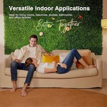 1PC, 25*25 Milan Grass, Artificial Plant Background Wall, Real Touch, Lawn Party Courtyard Decoration, Suitable For Wedding Garden Balcony