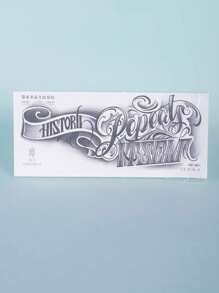 Tatouage temporaire de lettre anglaise avec décoration créative de style européen, imperméable à l'eau et à la transpiration, durée de 1 à 2 semaines, jus d'herbes réaliste et faux noir non réfléchissant tatouages ​​pour hommes, Autocollants de tatouage pour bras, poitrine, jambe, art corporel moderniste.