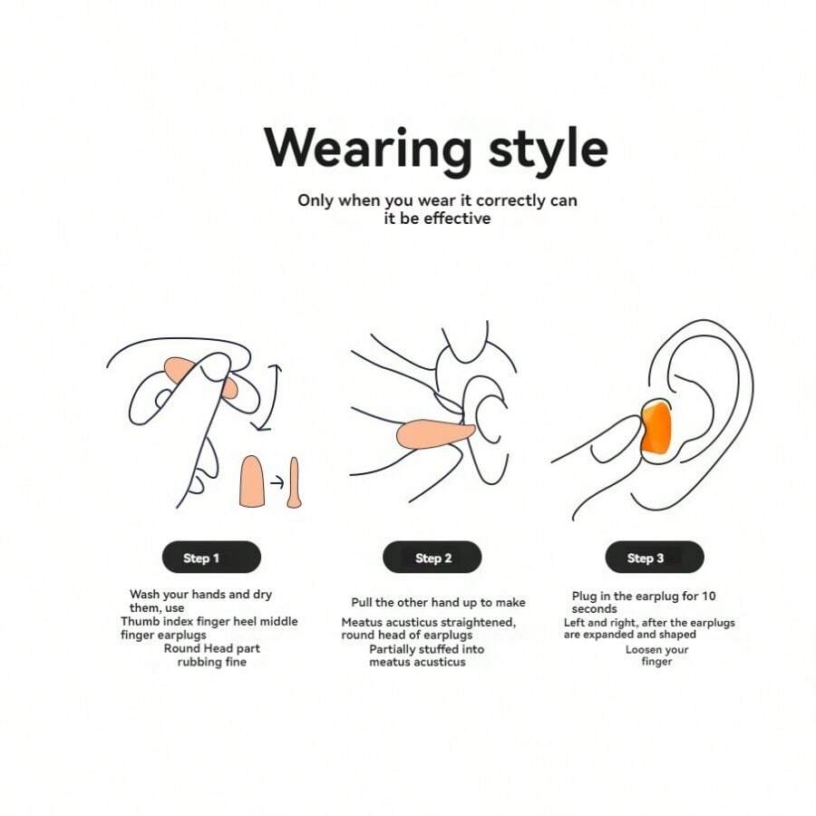 50 Pairs UltraSoft Foam Ear Plugs Up To 32 Decibels NRR Standard