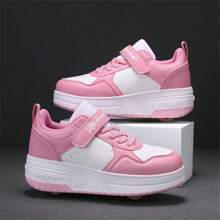 夏季透氣低幫滑板鞋,配有雙輪,適合青少年、學生、成年人、情侶,適用於戶外運動。男鞋和女鞋皆有。 - 粉色 - 查看 19