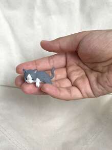 微型猫雕像，适用于家庭、汽车、办公室装饰、生日和节日礼物、微型景观 - 彩色 - 查看 6