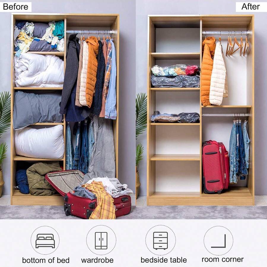 Vacuum Storage Bags 5 Packs Space Saver Bags Vacuum Seal Bags Bedding