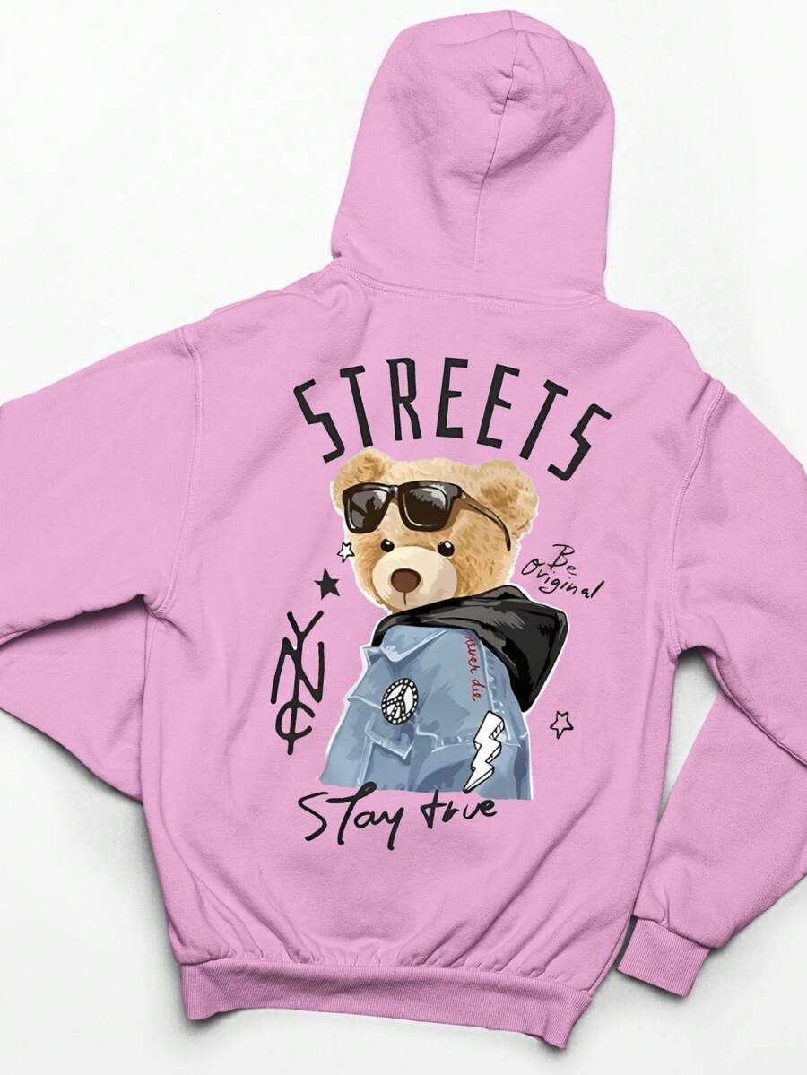 Men Hoodies - 淺粉色 - 查看 1