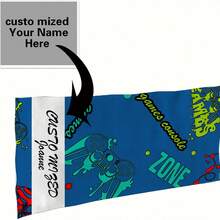 1pc Customized Gaming Beach Towel, Super Absorbent & Quick-Drying Personized Swimming Towel, Lightweight & Soft Beach Blanket, Suitable For Beach Swimming Outdoor Camping Travel, Ideal Beach Essentials