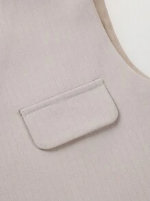 Conjunto formal para joven con chaleco, pantalones cortos, camisa de manga corta y corbata de moño, verano (3 piezas)