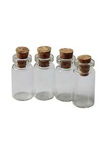 20pcs/Set Mini DIY Glass Bottle Exquisite Cork Drift Wishes Cute Jar Small Bottle - Clear - View 4