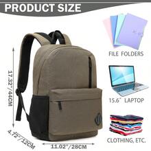 1入組男女旅行背包，14/15.6吋防盜筆記型電腦背包，適用於飛機上的隨身背包，書包，大容量電腦背包，適用於工作，商務，遠足背包，防水戶外運動背包，耐用休閒日包，適合15.6吋筆記型電腦 - 銅色 - 查看 4