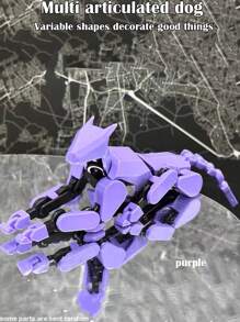 13 Joints Movable Action Figure Doll Model Robot Building Blocks Toy, 13 Joints Movable 3D Toy Dog DIY Assembly Toy, 360 Degree Flexible Joints