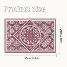 2入組鑽石藝術畫餐墊，耐熱防滑餐墊，適用於餐桌、宴會場合，室內廚房用餐桌面裝飾，鑽石藝術畫套件，適用於新年禮物 - 彩色 - 查看 3