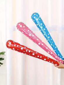 2pcs Inflatable Cheer Sticks With Bells - Perfect For Baseball Fans, School Sports Day And Festivals - Durable Aluminum Membrane, Party Supplies For Birthday Gathering - Multicolor - View 8