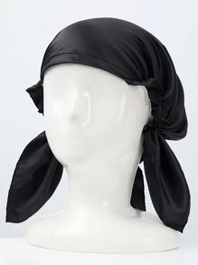 Hair Bonnet With Tie Band, Large Silk Sleep Cap For Curly Hair, Silk Hair Wrap For Hair Care - Multicolor - View 12