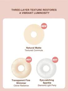 JUDYDOLL Highlight Powder Mandarin Blossom Single Matte Highlighter, Ring Light Diamond Body Glitter Powder, Exclusive Limited New Release, Suitable For Friends, Girlfriends, Wedding Essentials, Wedding Guests, Bachelorette Party, Natural Daily Makeup, Sweet Makeup, Blood Color Makeup, Date Makeup - #01 - View 7