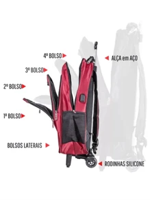 Men Functional Backpacks - Rojo - Ver 4