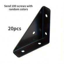20pcs Laminate Reinforcement Artifact Large Triangle Right-Angle Fixing Bracket Fixing 90 Degree Right-Angle Support Angle Iron Cabinet Hanging Code - Multicolor - View 7