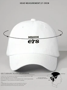1顶印花帽子，NSHIN Ers棒球帽，適用於春季、秋季旅行、海灘度假，Y2K風格青少年帽，戶外調節防曬休閑帽 - 天藍 - 查看 4