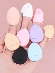 6pcs/10pcs Finger Puff Mini Cushion Powder Puff Makeup Sponge, Dry & Wet Dual-Use Foundation, Non-Absorbent,Cheap,Stocking Stuffers,Makeup,Makeup Tools,Cheap Stuff,Gifts,Gifts For Women,Christmas Gifts - Multicolor - View 10