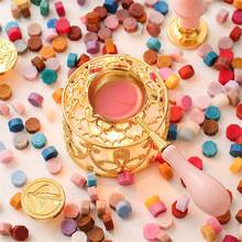 1個爐子+1個封蠟匙，歐式洛麗塔空心爐子，金屬燭台，復古爐架，適用於聖誕節/信封封蠟/藝術DIY熔化封蠟工具 - 混合色 - 查看 5