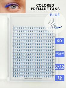 352pcs Colored Premade Volume Fans,5D Short Stem Eyelash Extension Large Tray C 0.07/0.10 8-15mm Mixed PINK PURPLE BLUE BROWN Korean PBT Fibers Wider Width Fans Individual False Eyelash Bulk Lash Clusters,Eye Lash Clusters,Individual Eyelashes,Lashes,Fake Lashes