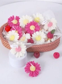 1 件花朵硅胶模具、牡丹玫瑰蜡烛硅胶模具、肥皂硅胶模具、树脂模具，适用于环氧铸造聚合物粘土工艺礼品 - 白色 - 查看 4