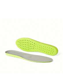 1 Pair Soft & High Elasticity Sport Insoles, Breathable, Deodorant, Shock Absorbent Insoles For Men And Women's Shoes - Grey - View 3