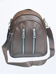Women Fashion Backpacks - Cà phê nâu - Xem 1