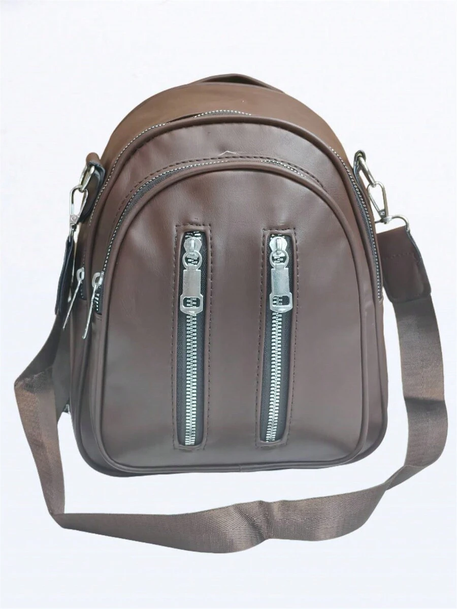 Women Fashion Backpacks - Cà phê nâu - Xem 1