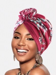 1pc Women's Twisted Braid Elastic Cap Headwrap Soft  Hat, Suitable For Daily Wear - Printed Style - View 22