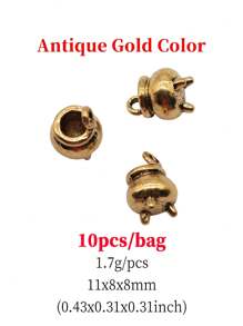 10入組11x8x8mm（0.43x0.31x0.31英寸）3D鼎爐香爐吊飾創意吸睛儀器時尚項鍊手鐲耳環鑰匙扣DIY珠寶製作手工藝品 - 香爐 - 查看 8