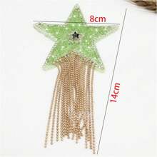 1/5/Pc 新款流苏五角星水钻布贴 服装装饰贴 手工DIY钻石贴布贴 鞋子、帽子、牛仔裤、女裙、T恤、夹克 送小礼物 - 彩色 - 查看 20