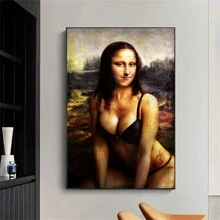 1入經典歐洲女性油畫畫布裝飾畫牆上抽象風景壁藝術印刷海報圖片，復古壁藝術海報環畫布油畫打印圖片適用於家居裝飾無框