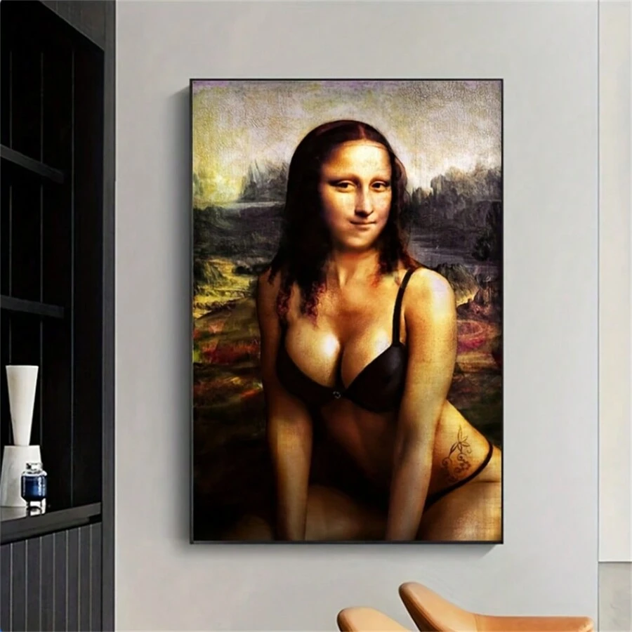 1入經典歐洲女性油畫畫布裝飾畫牆上抽象風景壁藝術印刷海報圖片，復古壁藝術海報環畫布油畫打印圖片適用於家居裝飾無框