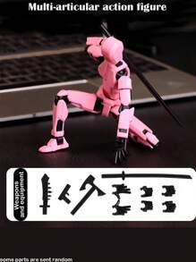 13 Joints Movable Action Figure Doll Model Robot Building Blocks Toy, 13 Joints Movable 3D Toy Dog DIY Assembly Toy, 360 Degree Flexible Joints
