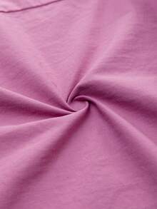 Áo thun màu khối màu & váy chắp vá cho cô gái trẻ Trang phục váy công chúa mùa hè, Hàng mới 2024 - Màu tím - Xem 7